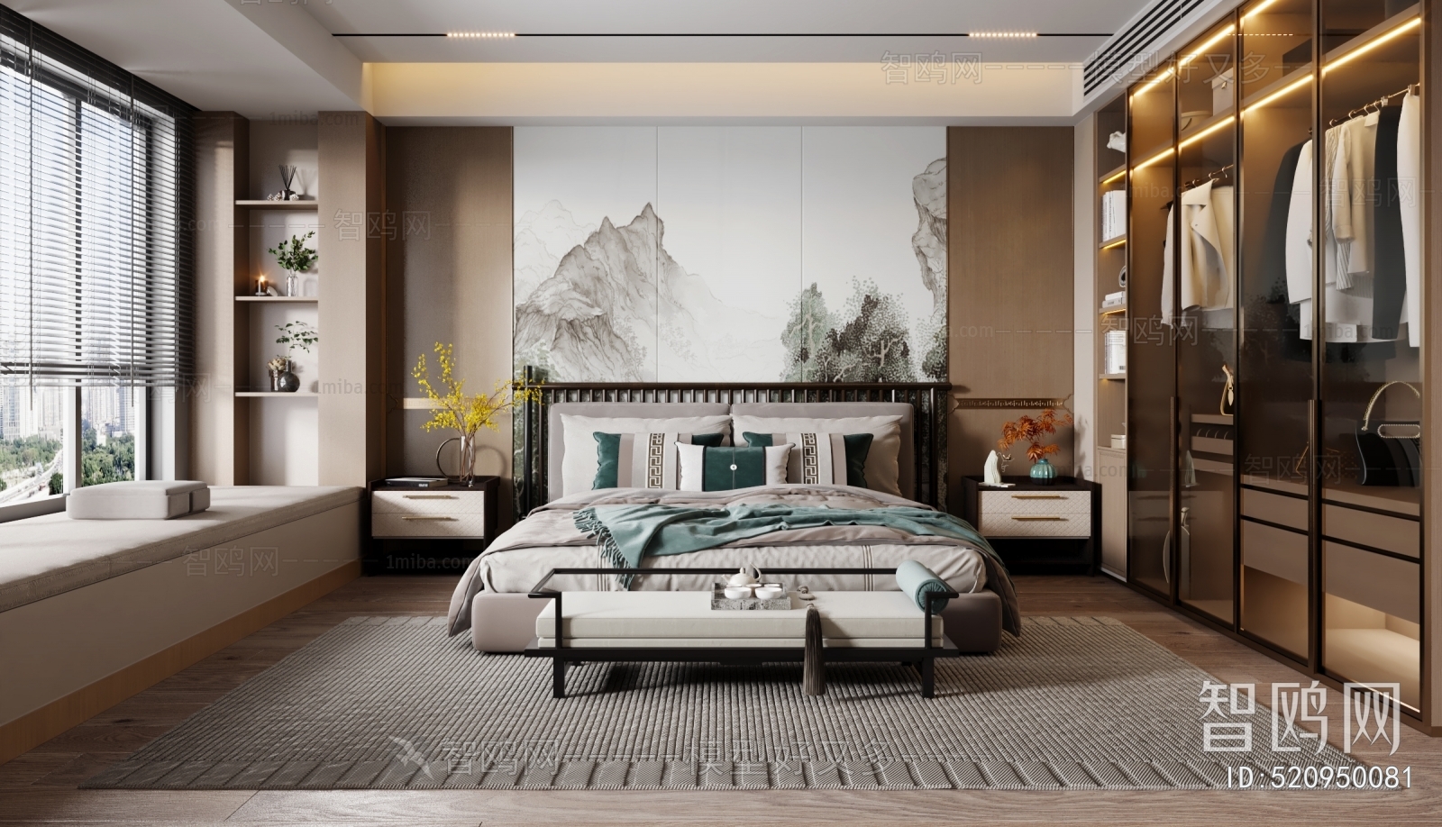 New Chinese Style Bedroom