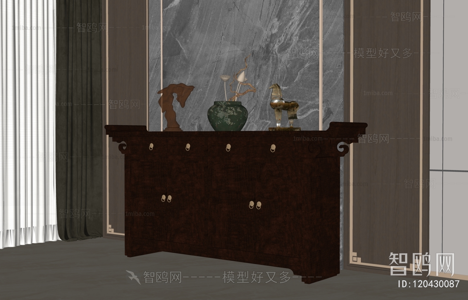 New Chinese Style Side Cabinet/Entrance Cabinet