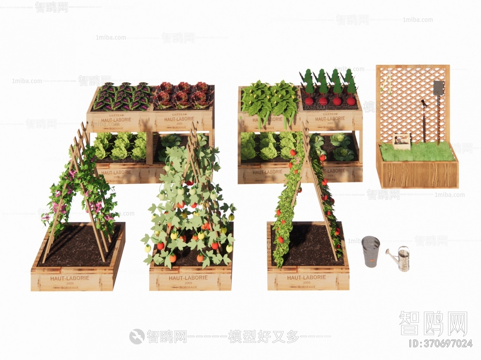 现代庭院小品 蔬菜花箱
