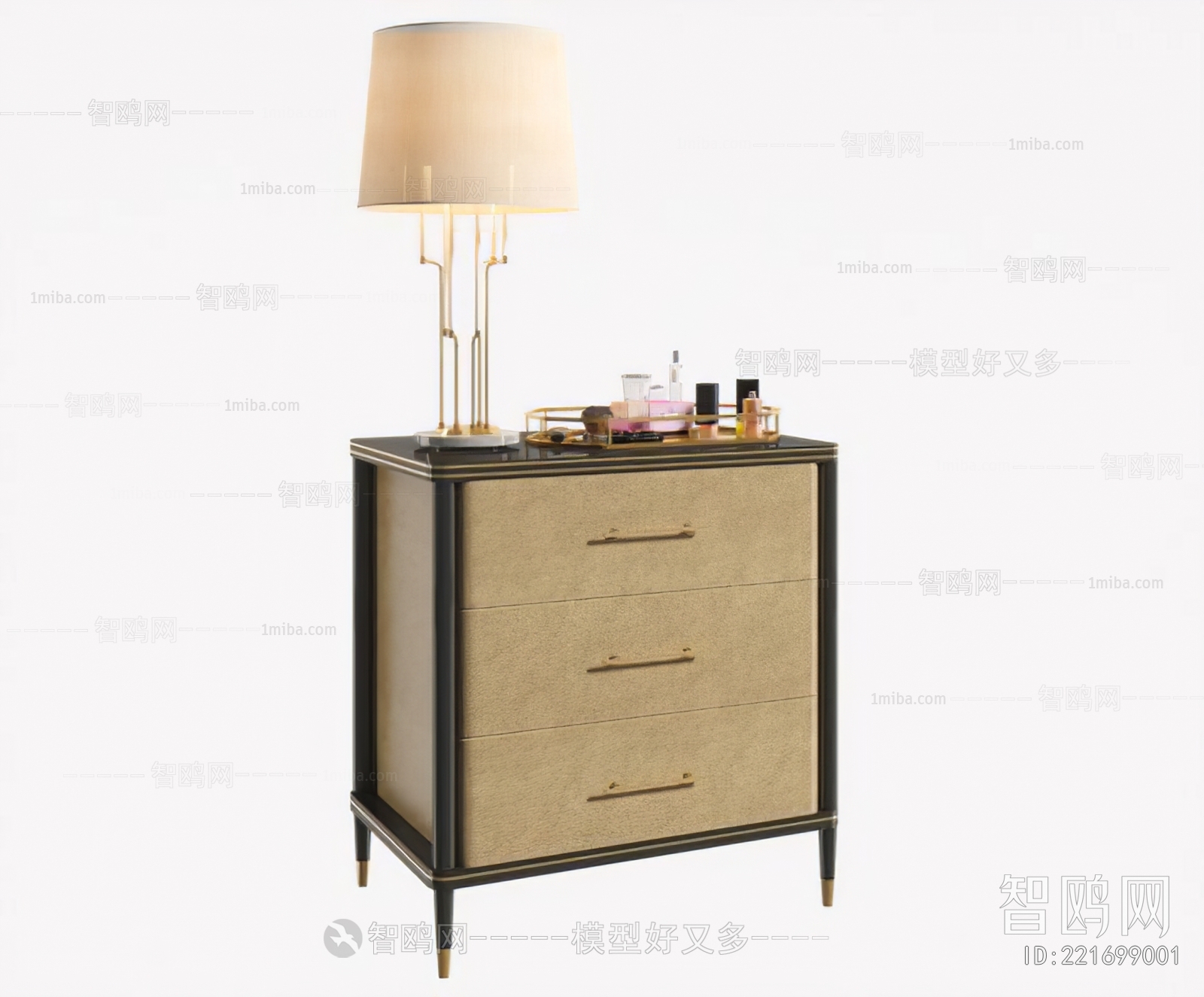 New Chinese Style Bedside Cupboard