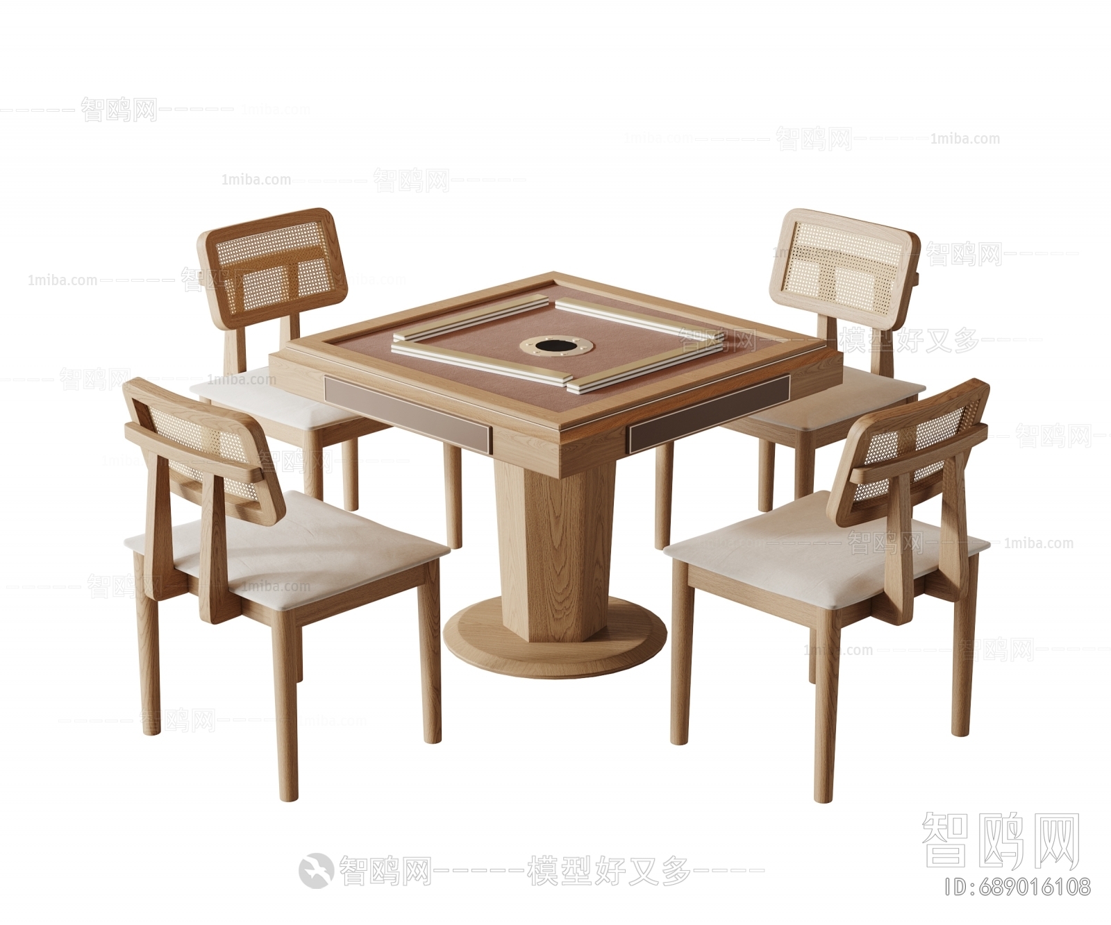 Wabi-sabi Style Mahjong Tables And Chairs