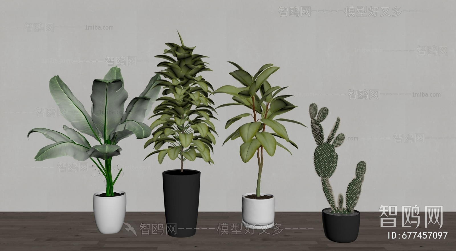 Modern Ground Green Plant Potted Plants