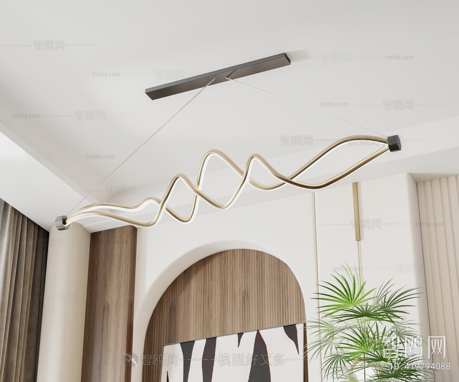 Modern Long Chandelier