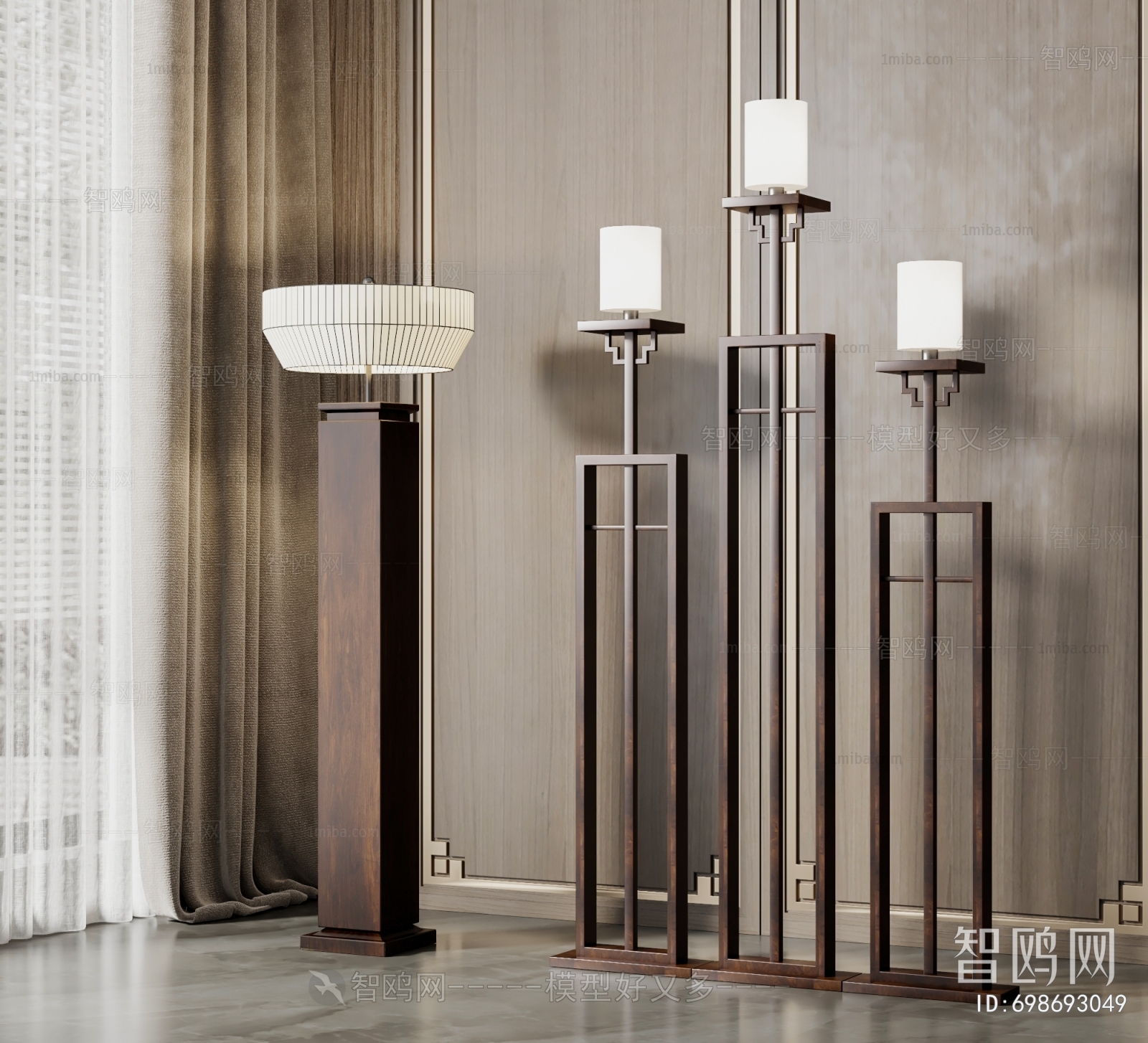 New Chinese Style Floor Lamp