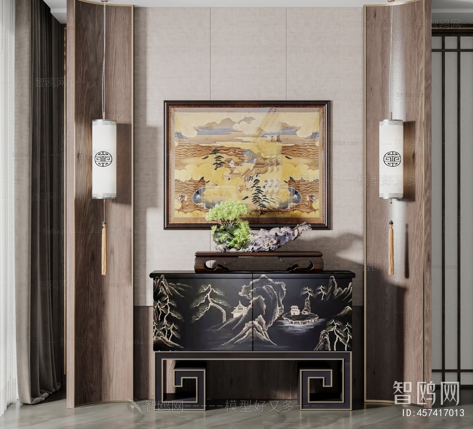 New Chinese Style Side Cabinet/Entrance Cabinet