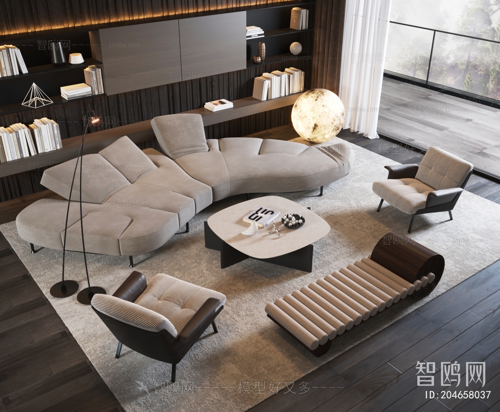 Minotti 沙发茶几组合