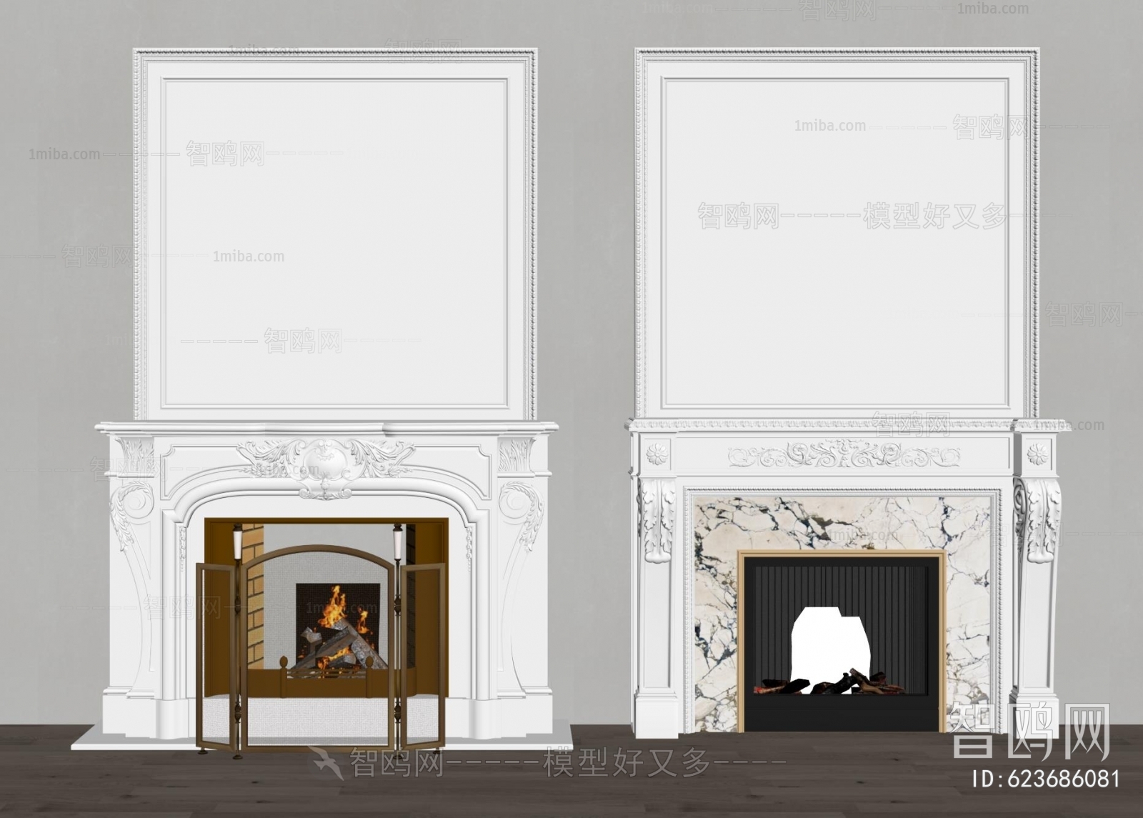 French Style Fireplace