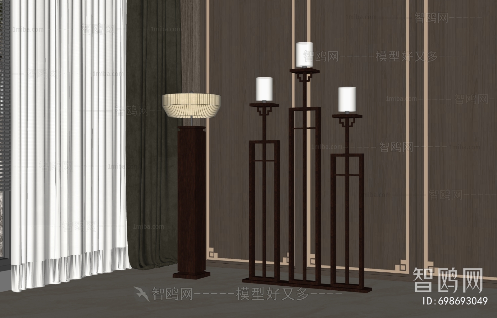 New Chinese Style Floor Lamp