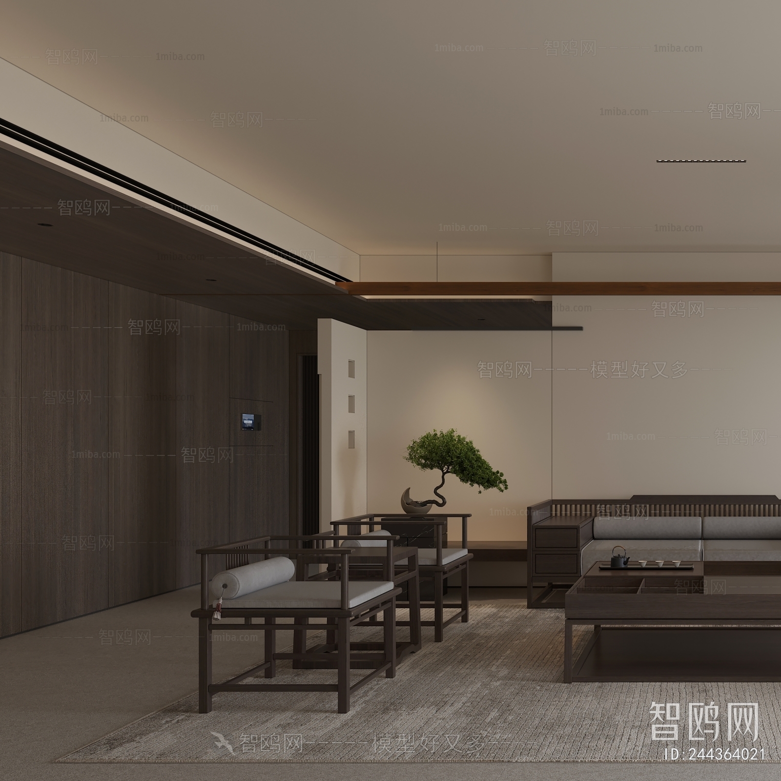 New Chinese Style A Living Room