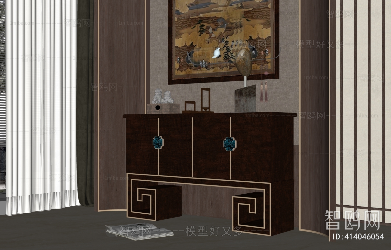 New Chinese Style Entrance Cabinet