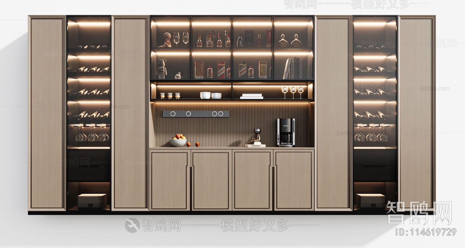 New Chinese Style Wine Cabinet