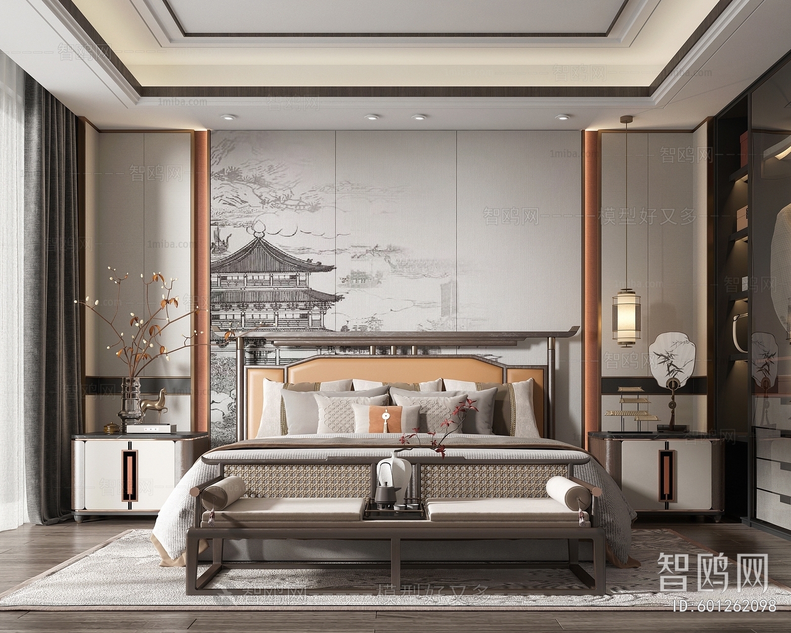 New Chinese Style Bedroom