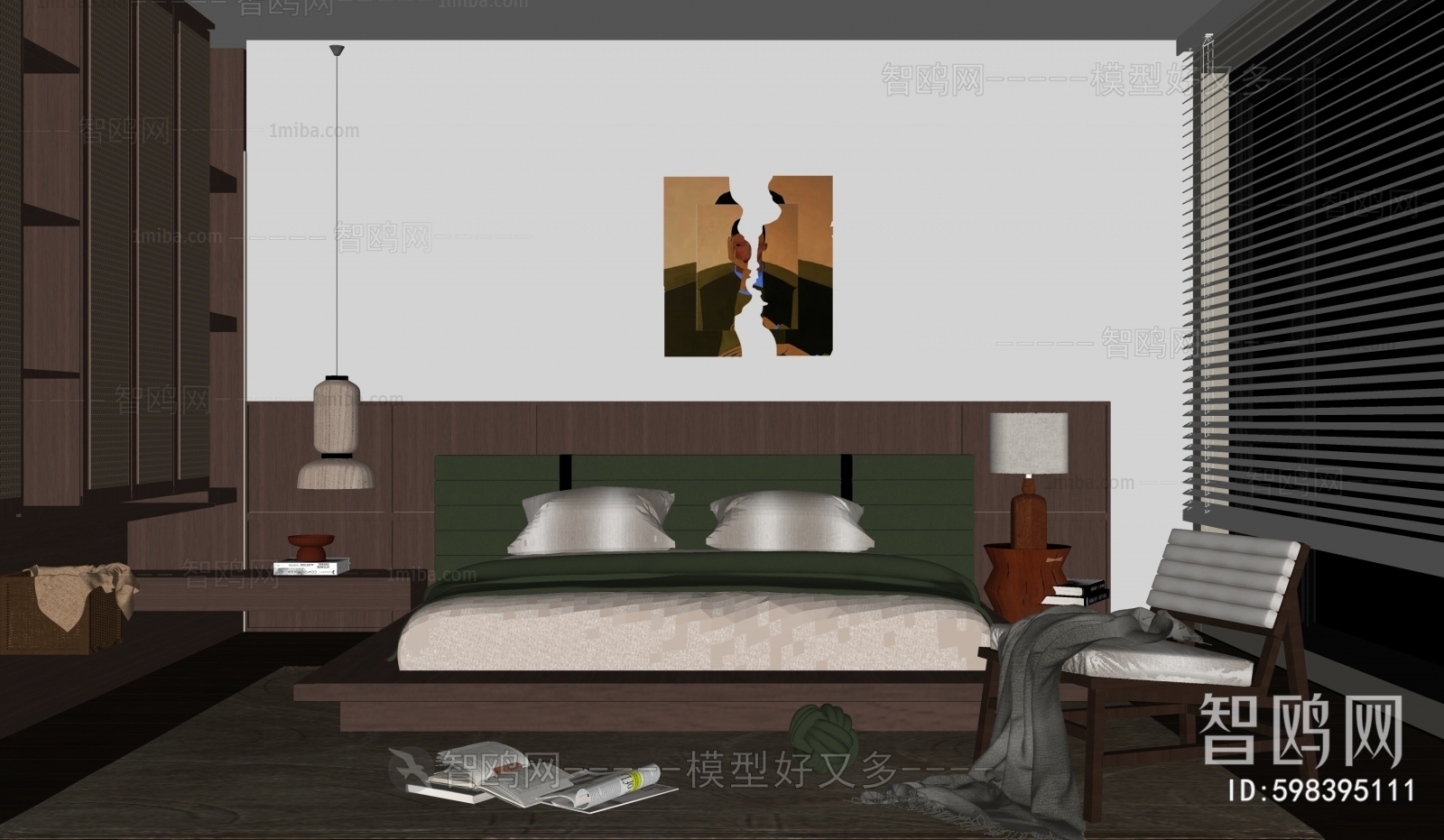 Modern Wabi-sabi Style Bedroom