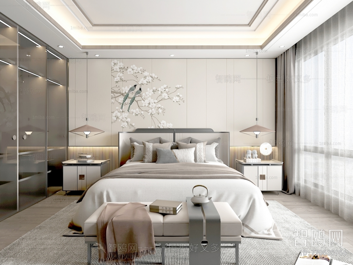 New Chinese Style Bedroom