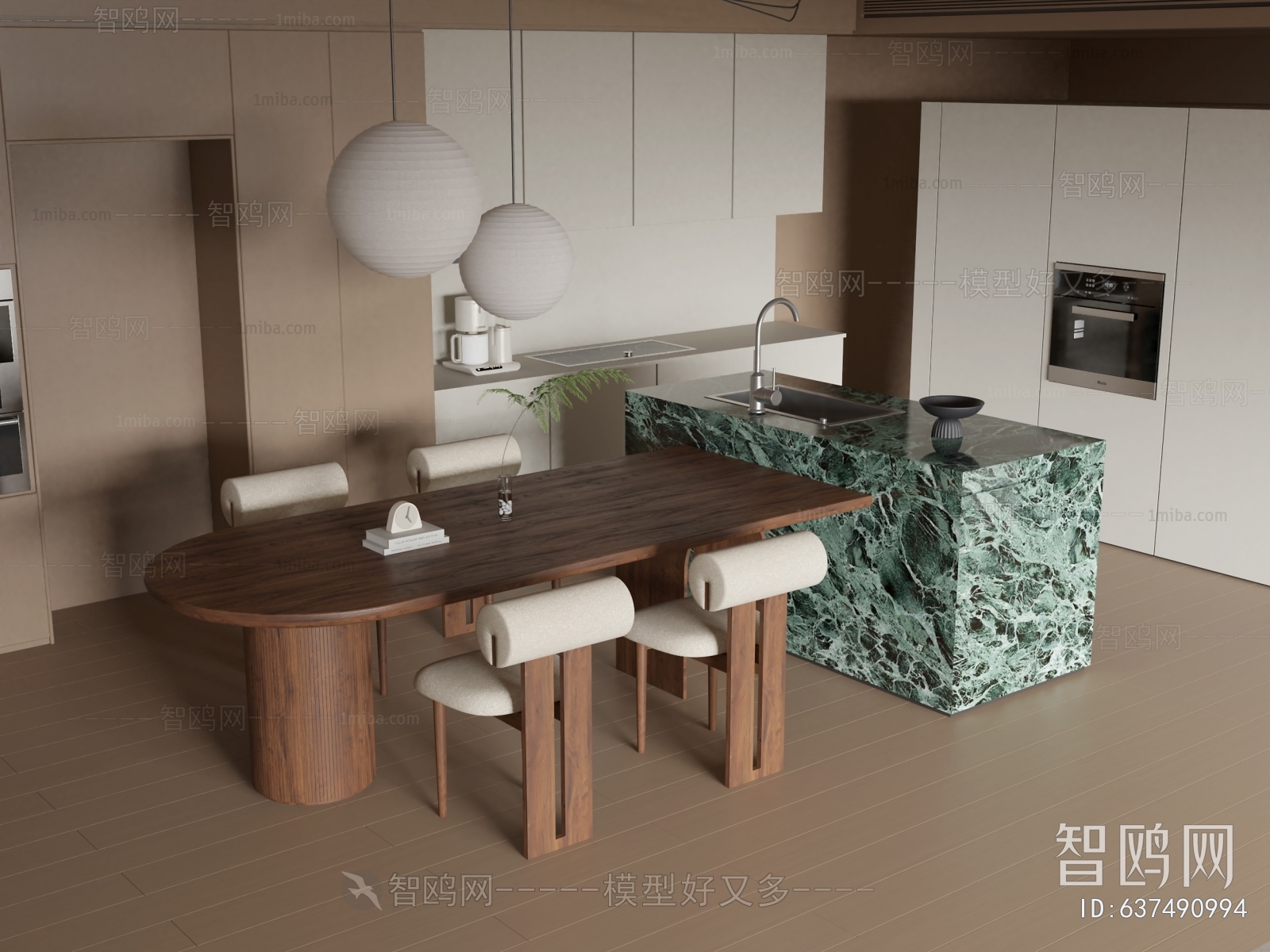 Modern Wabi-sabi Style Dining Room