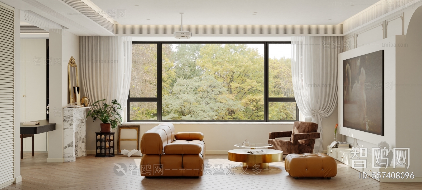 Modern French Style A Living Room