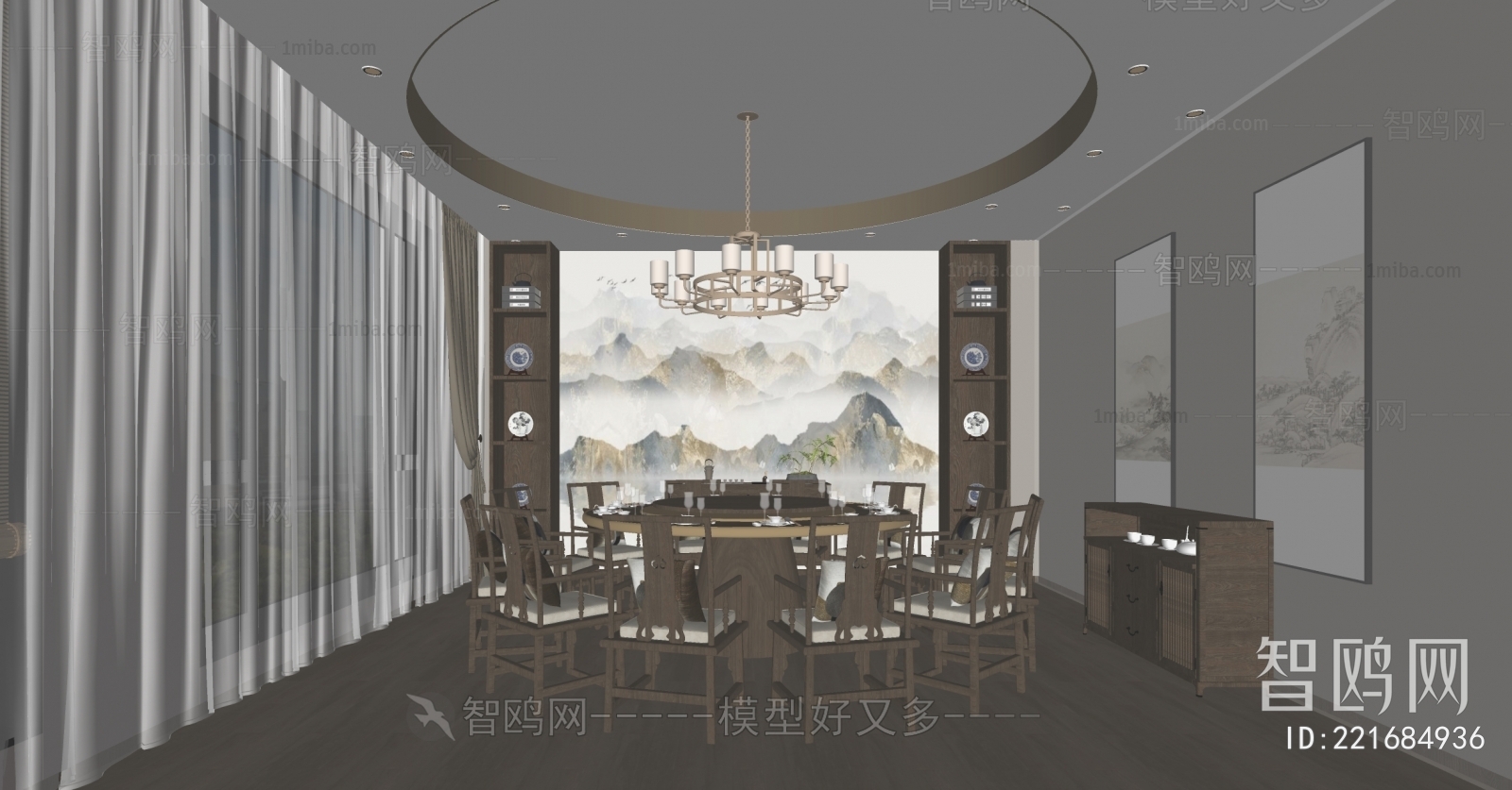 新中式餐厅包厢