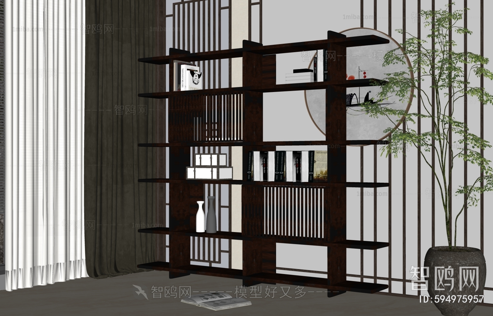 New Chinese Style Bookshelf