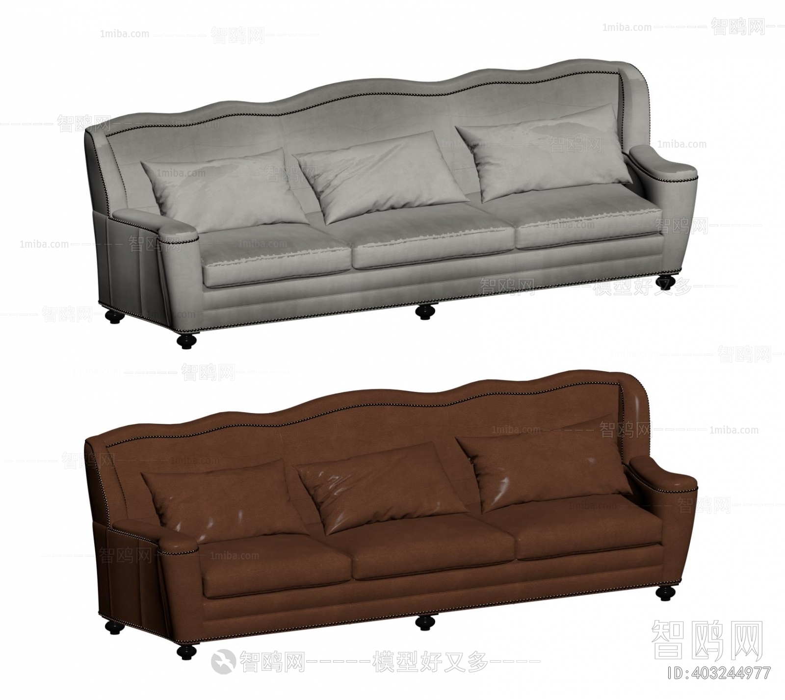 American Style Three-seat Sofa