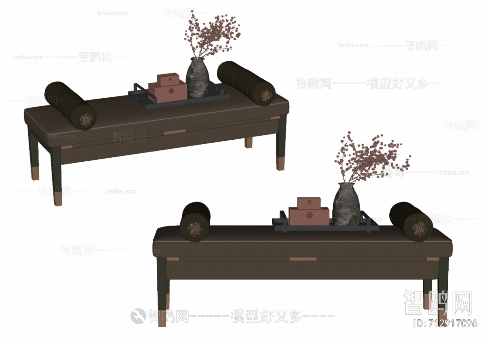 新中式床尾凳 沙发凳