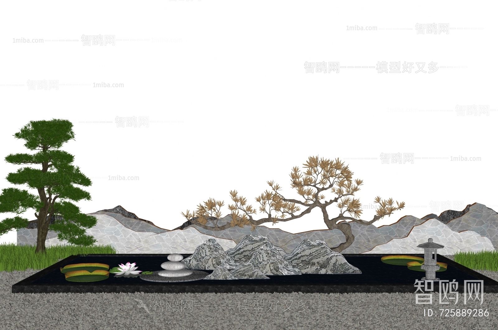 New Chinese Style Rockery Waterscape