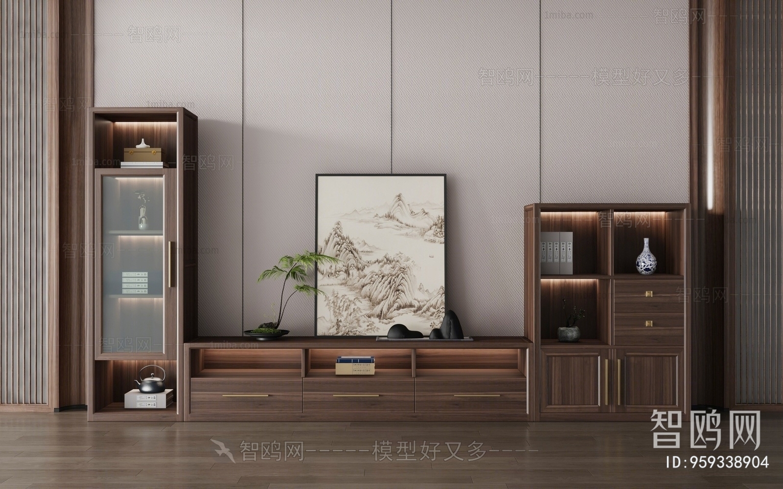 New Chinese Style TV Cabinet