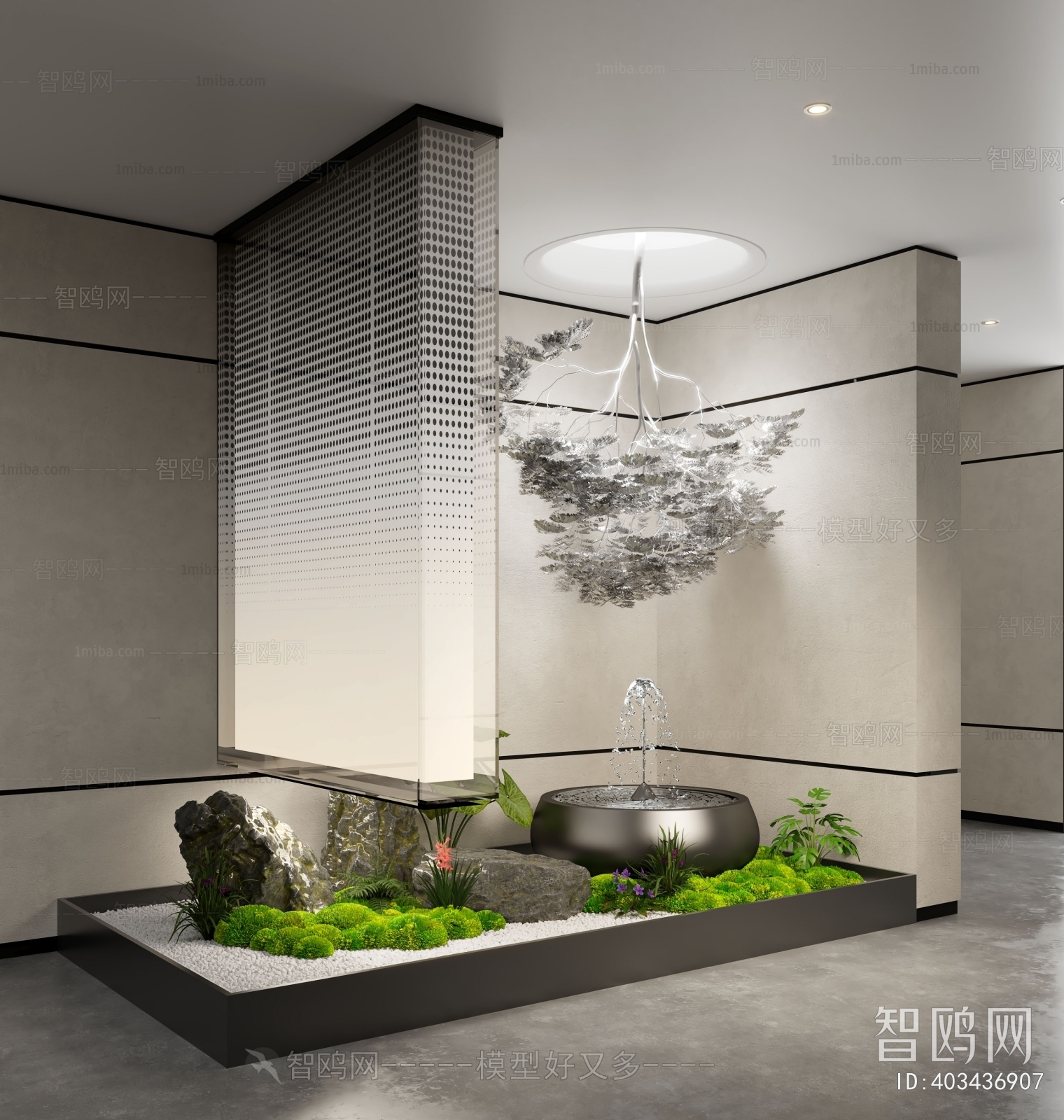 New Chinese Style Rockery Waterscape