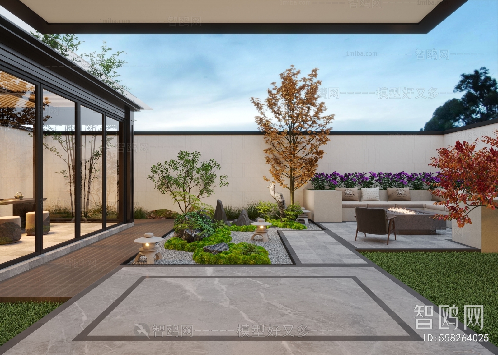 New Chinese Style Courtyard/landscape