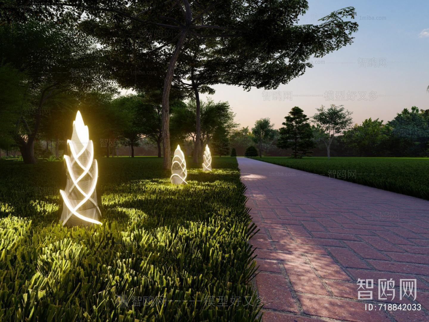 现代竹笋造型景观装饰灯