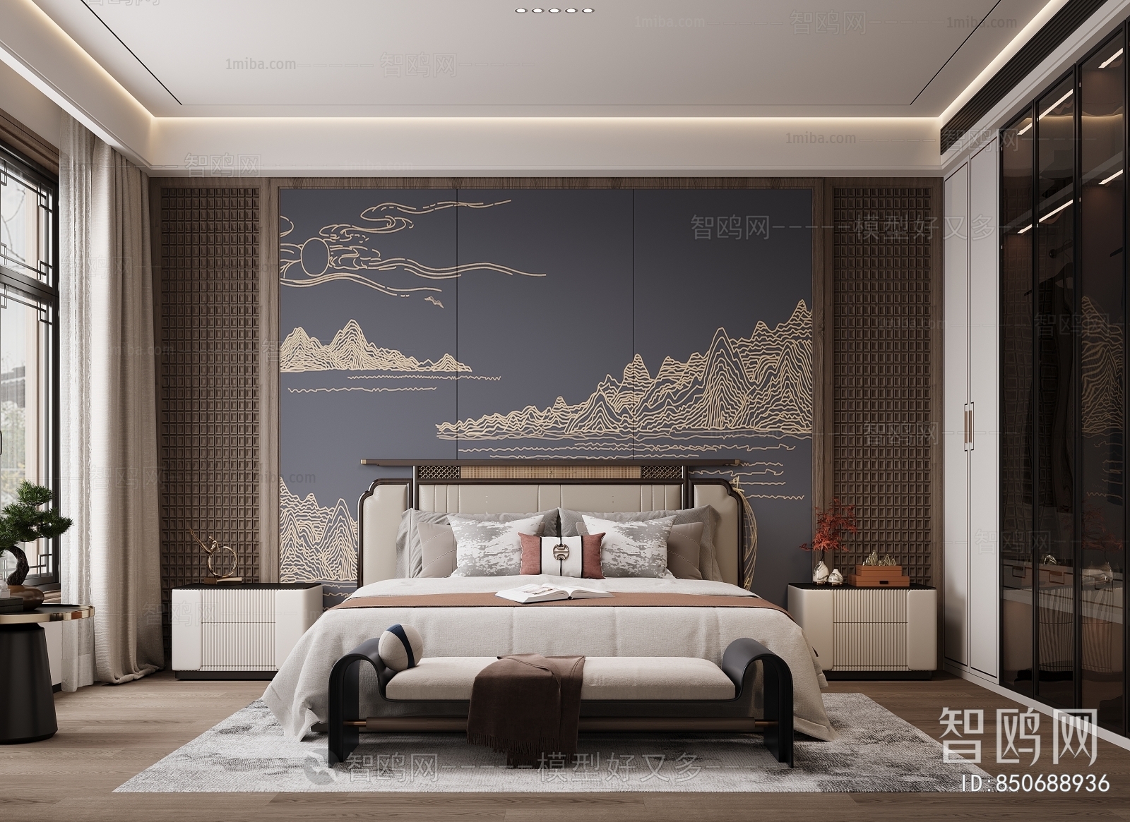 New Chinese Style Bedroom