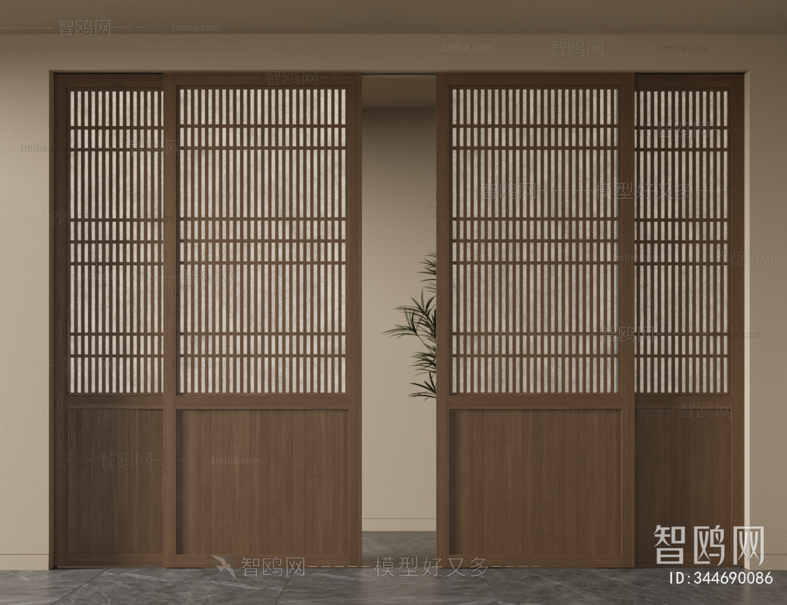 Japanese Style Wabi-sabi Style Sliding Door