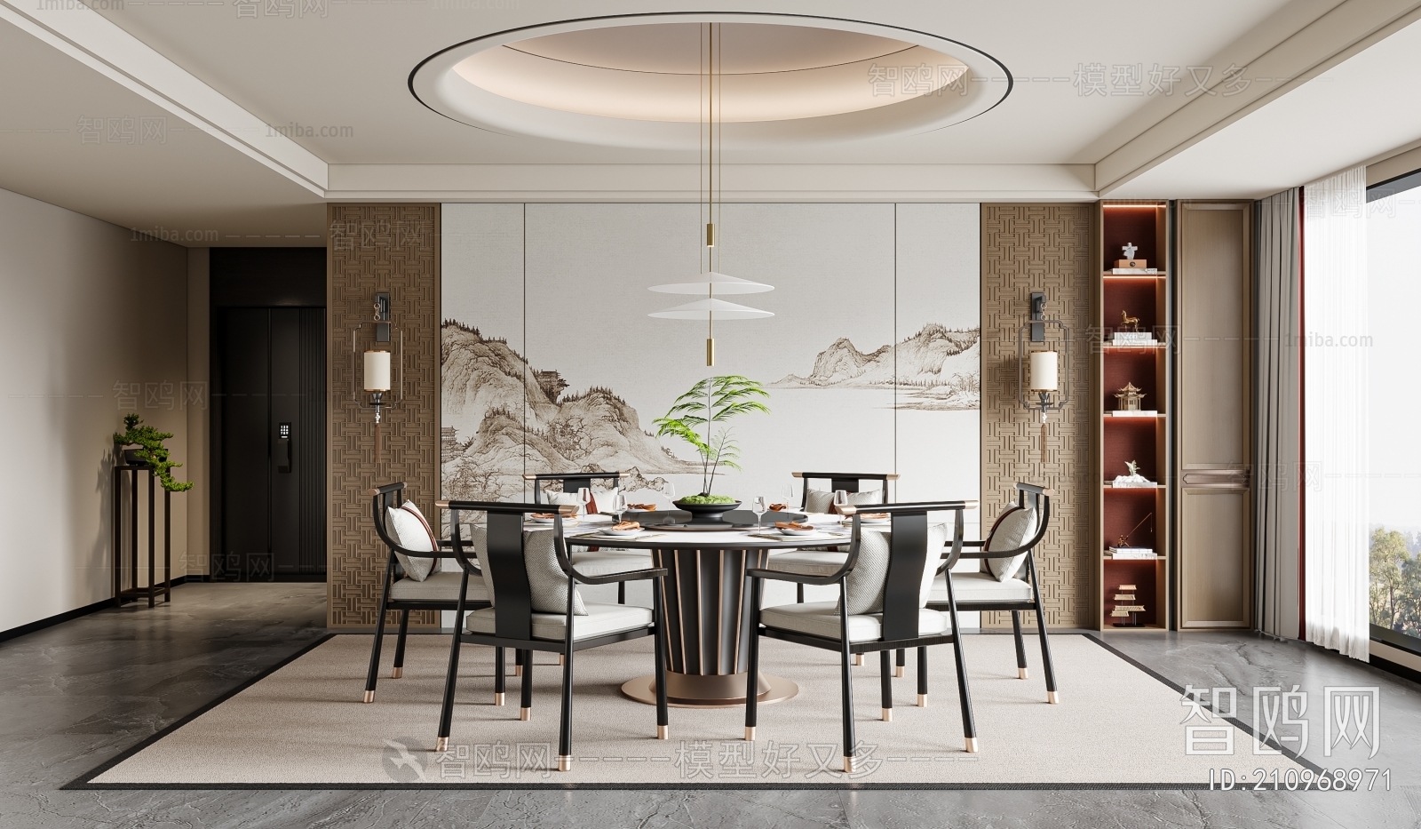 New Chinese Style Dining Room