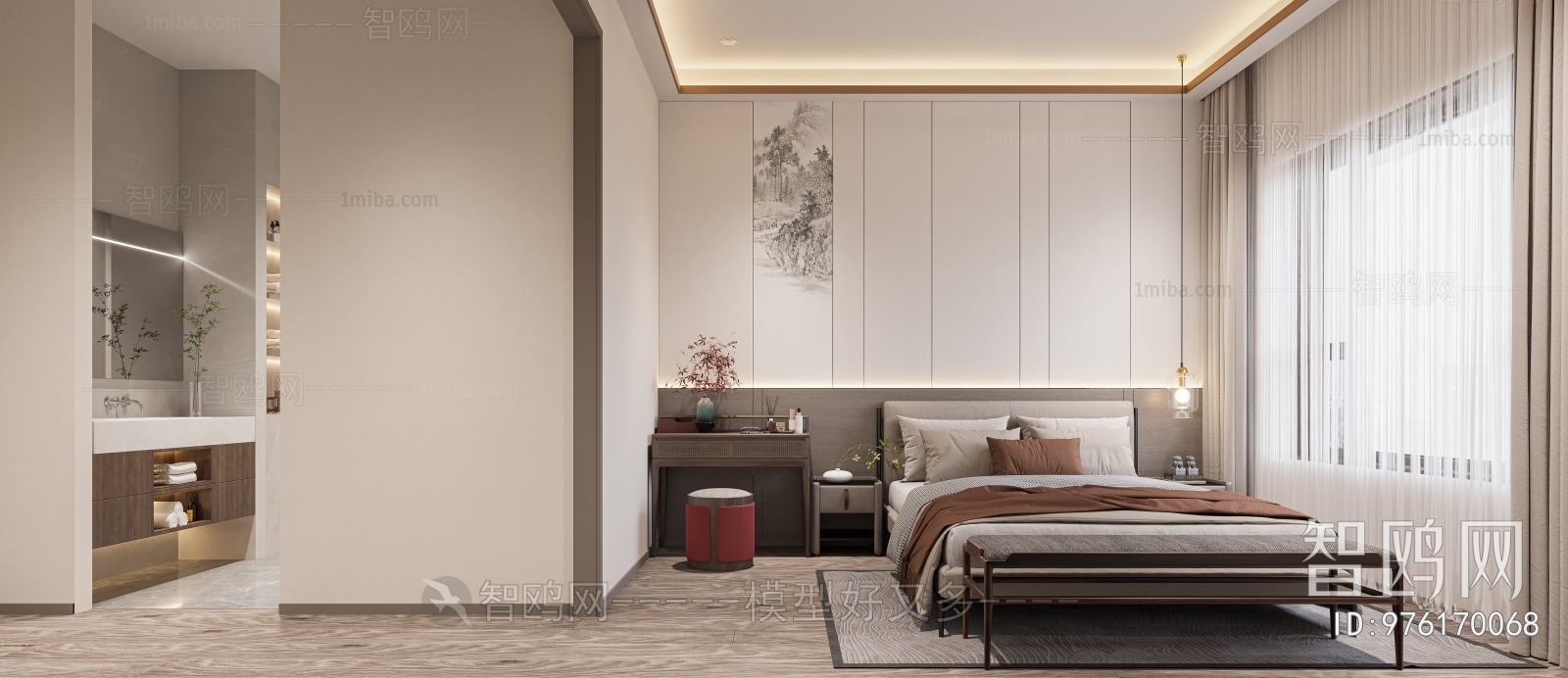 Modern New Chinese Style Bedroom