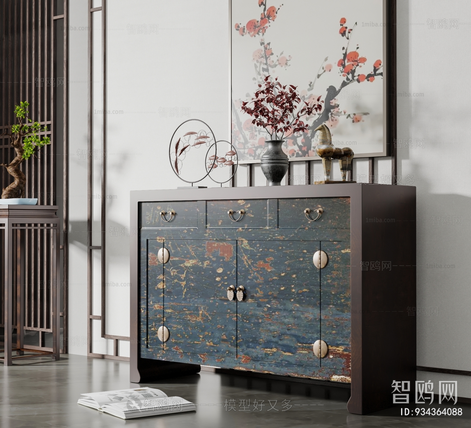 New Chinese Style Entrance Cabinet