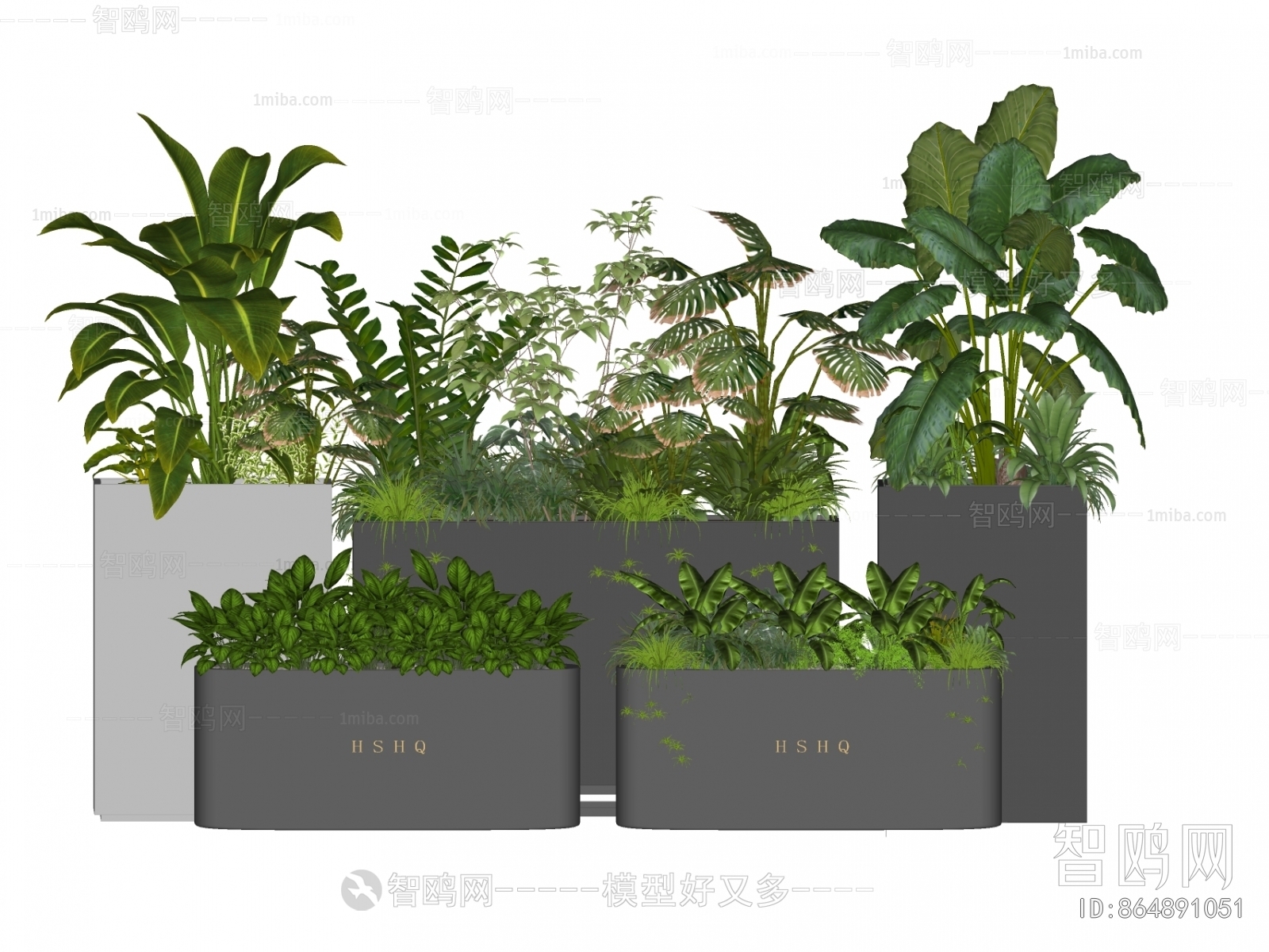 现代花箱 植物景观