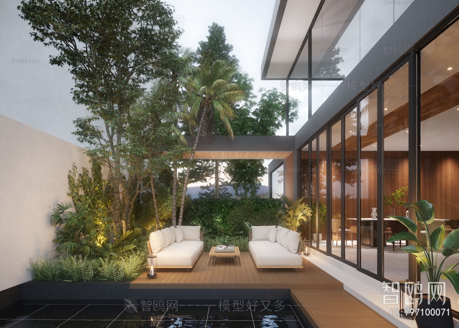 Modern Courtyard/landscape