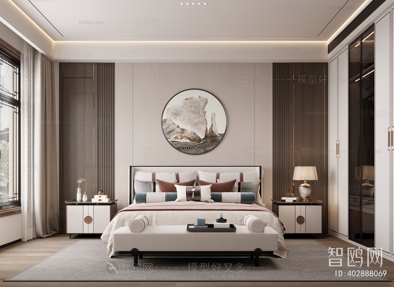 New Chinese Style Bedroom