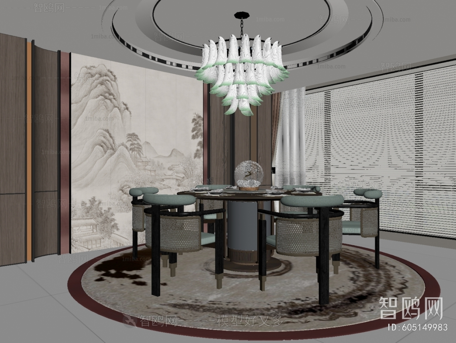 New Chinese Style Dining Room