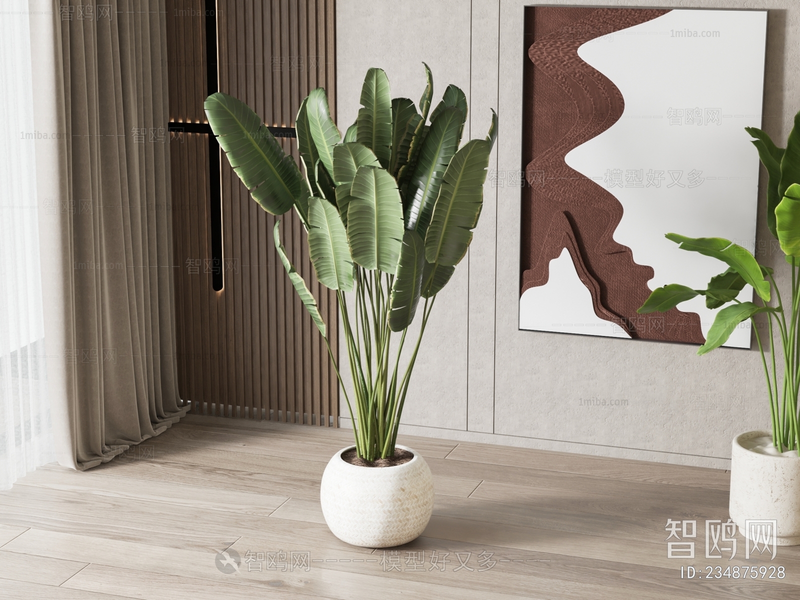 Modern Ground Green Plant Potted Plants