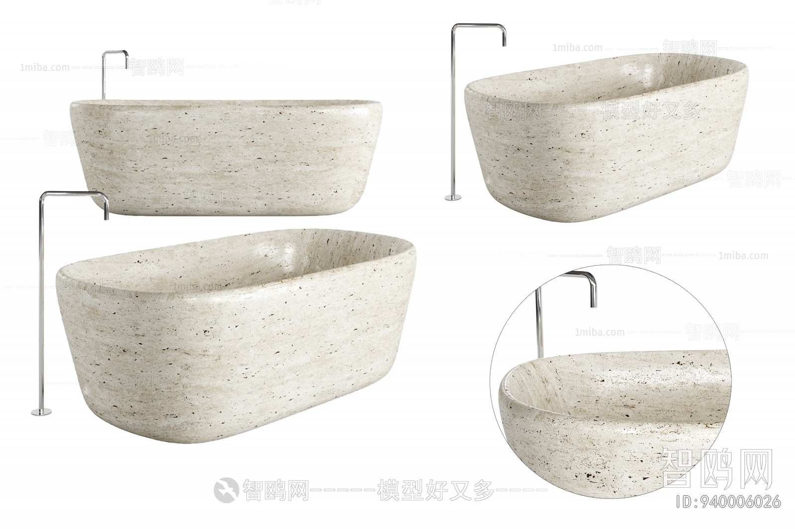 Nordic Style Wabi-sabi Style Bathtub