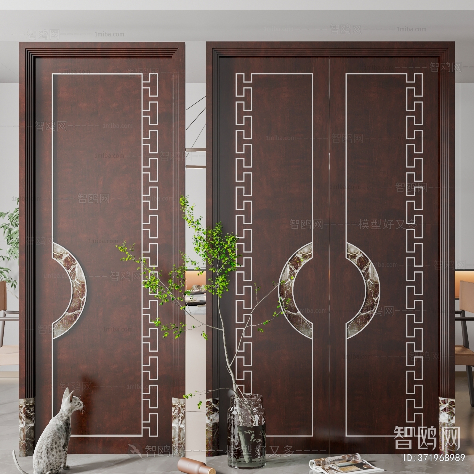 New Chinese Style Double Door