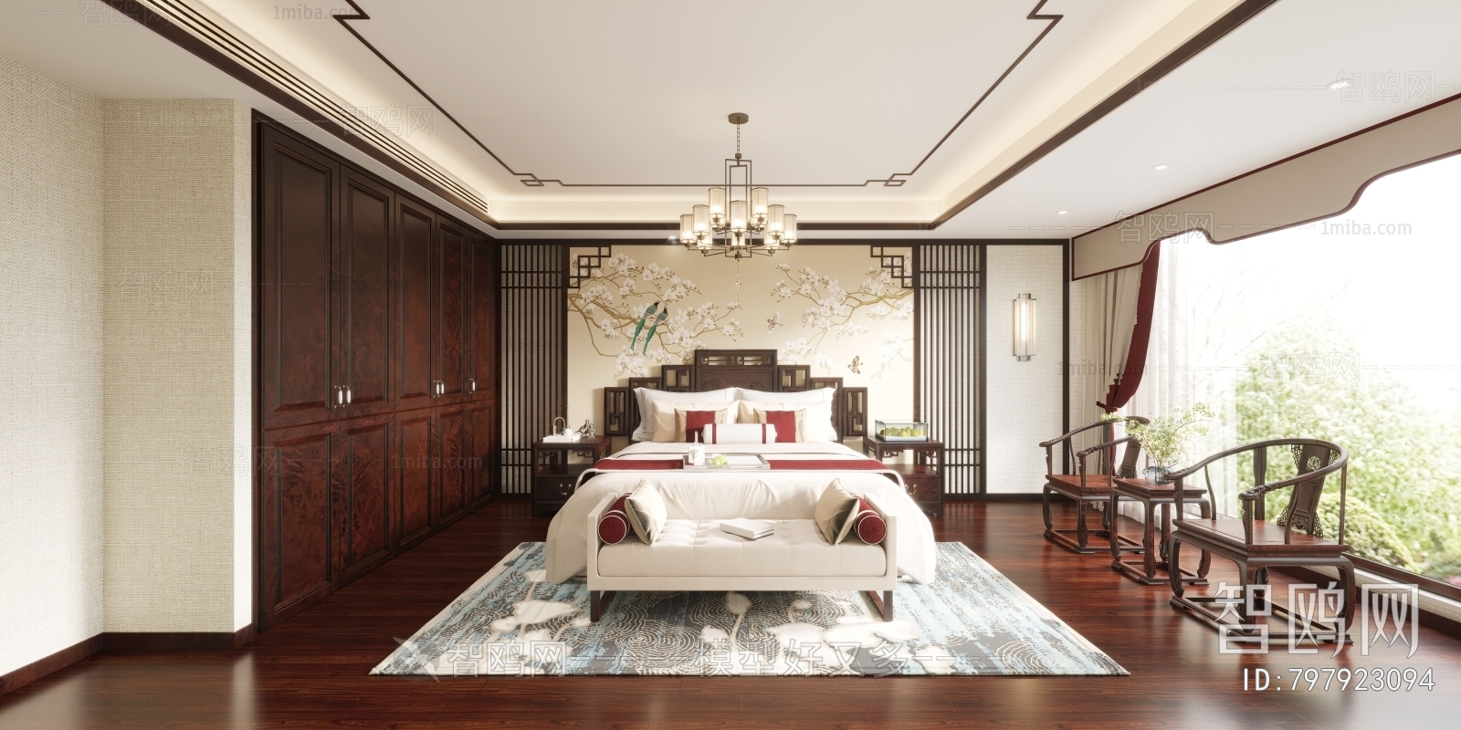 New Chinese Style Bedroom