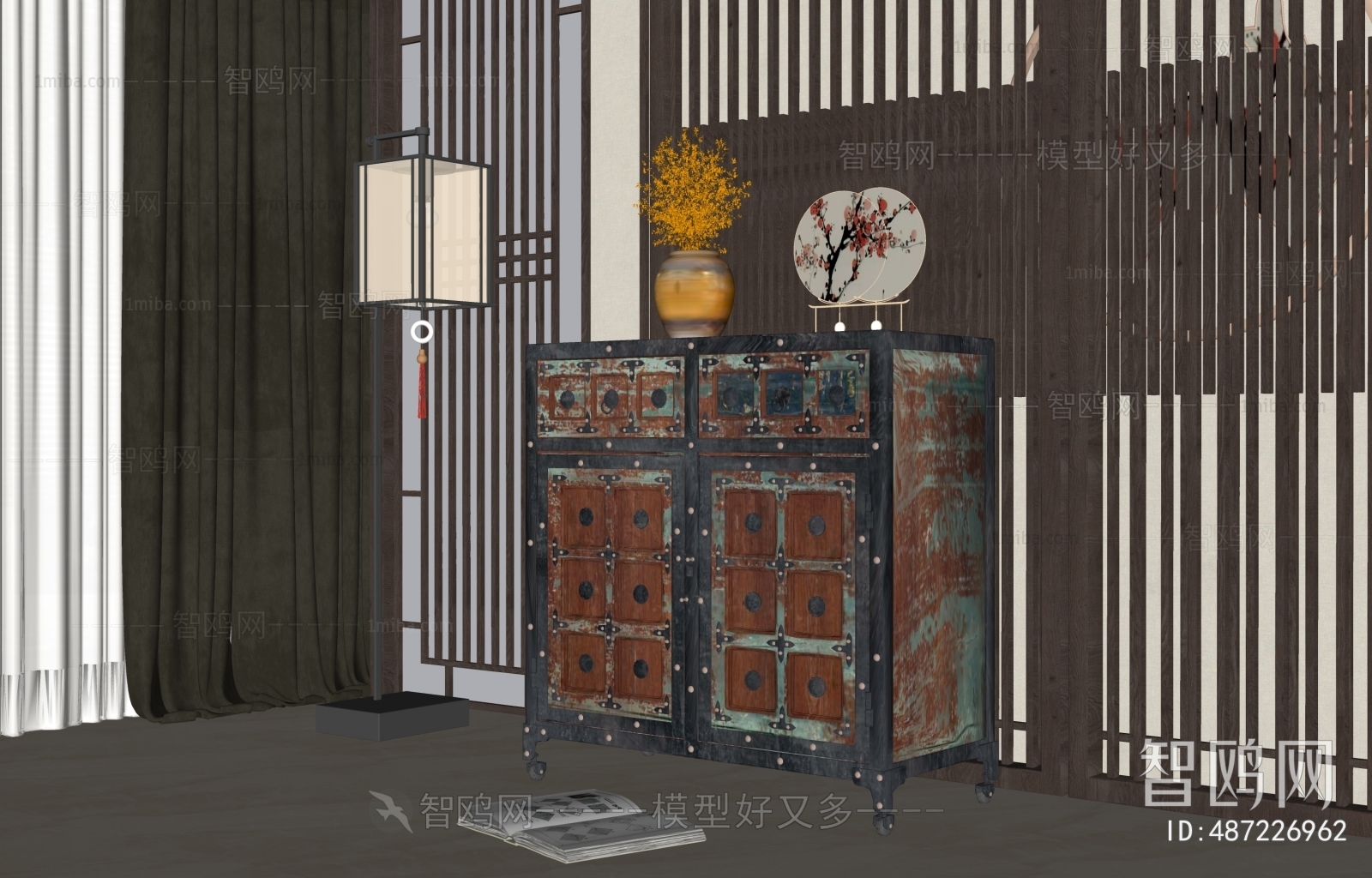 Chinese Style Retro Style Side Cabinet/Entrance Cabinet