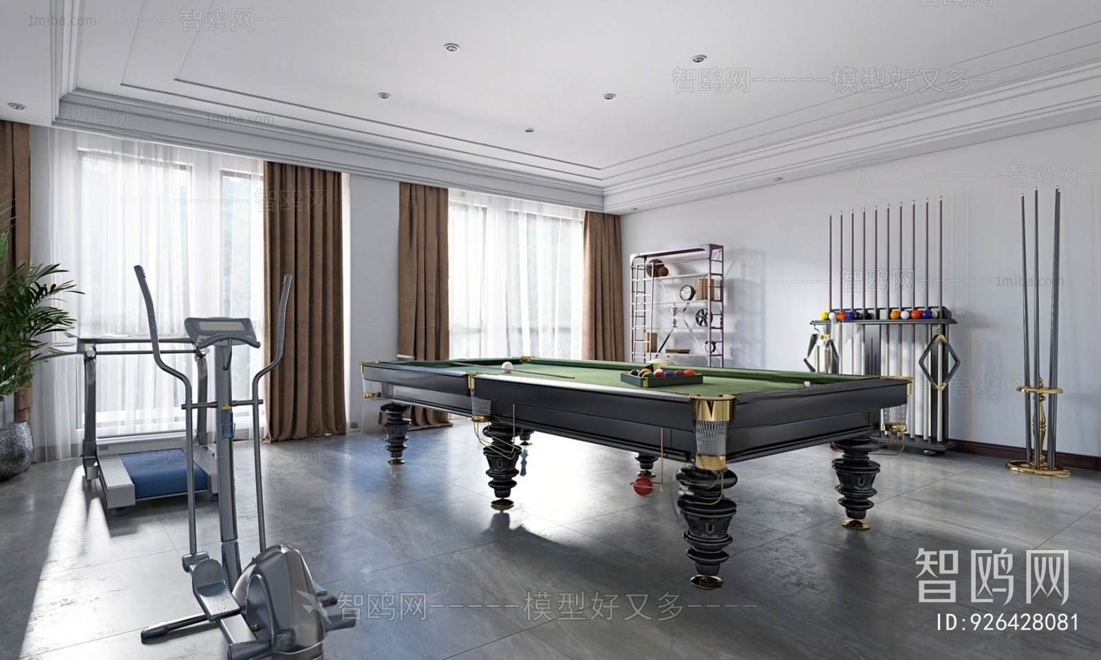 Modern Billiards Room