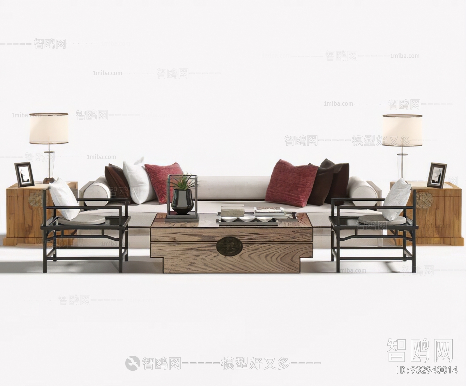 New Chinese Style Sofa Combination