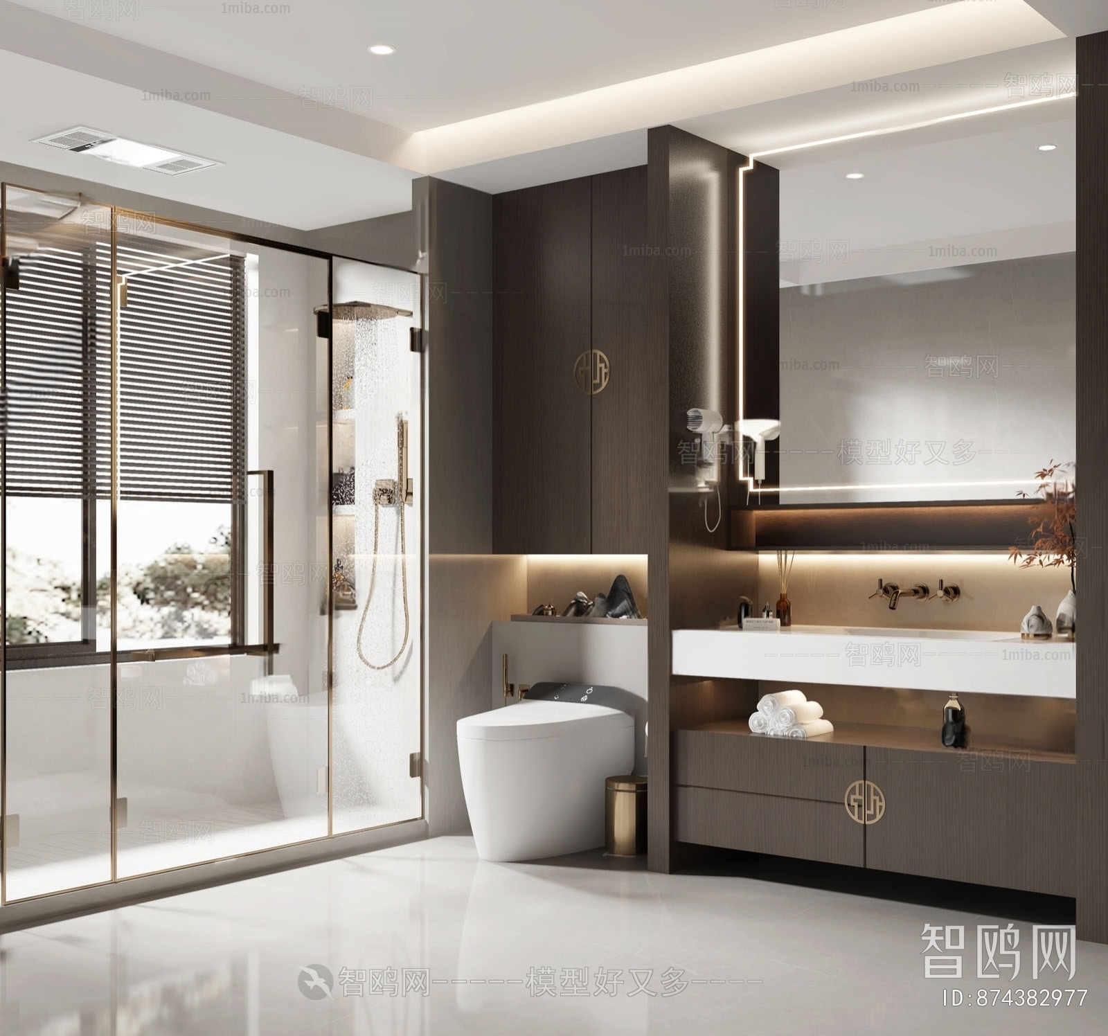 新中式卫生间浴室
