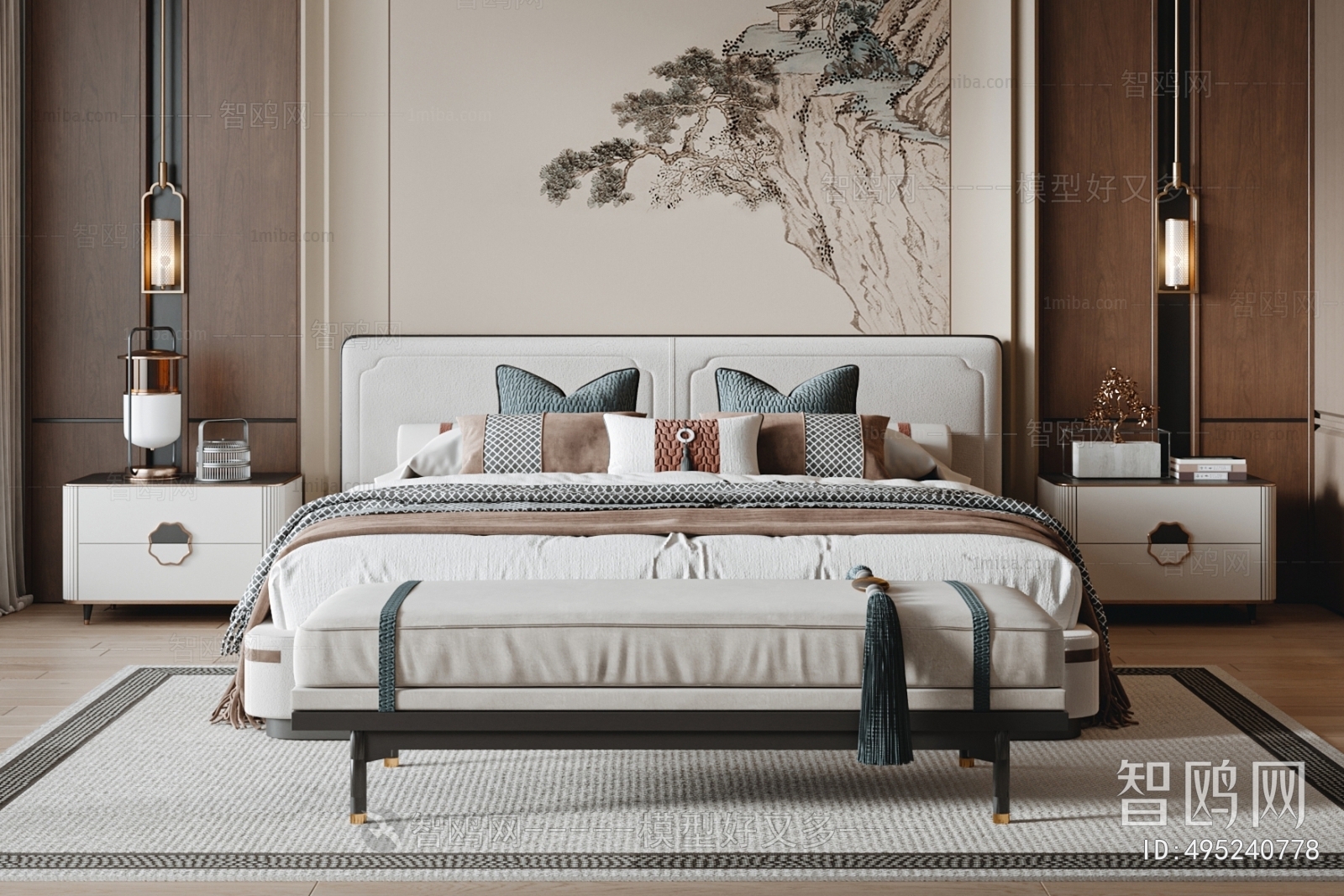 New Chinese Style Bedroom