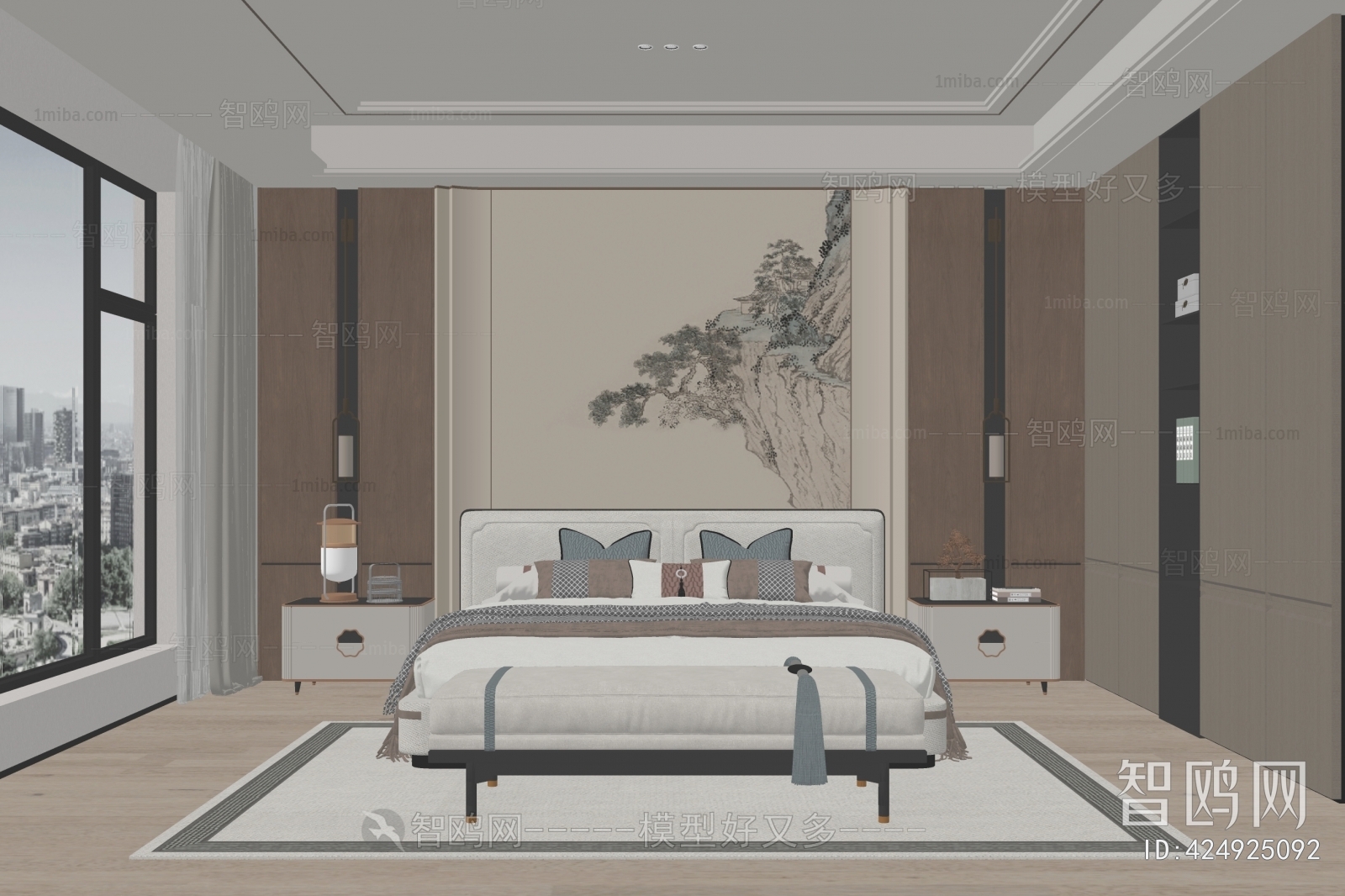 New Chinese Style Bedroom