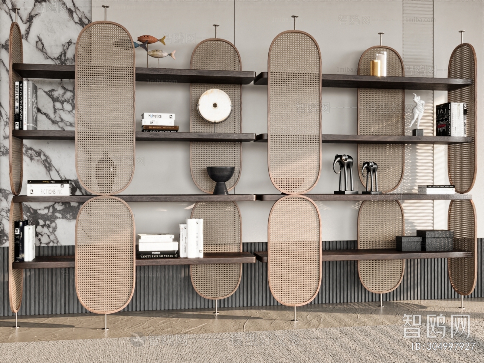 Modern Wabi-sabi Style Shelving