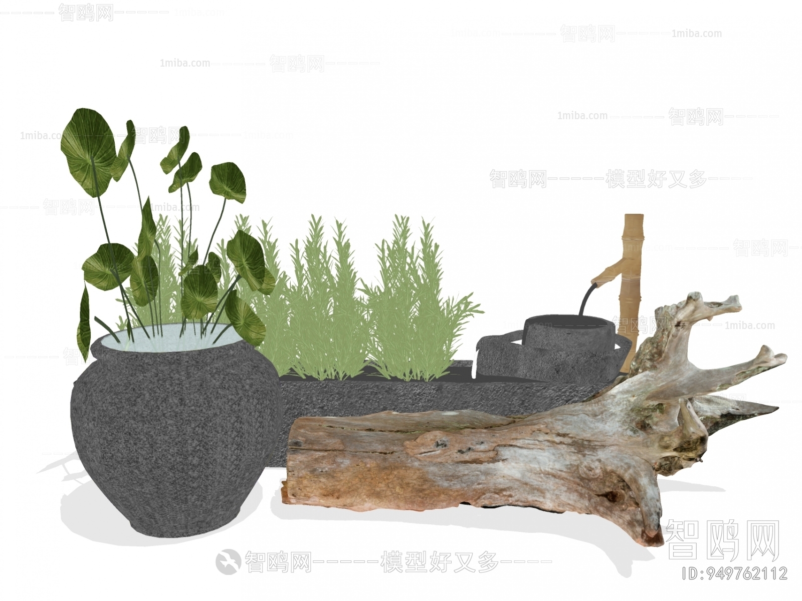 中式庭院植物景观小品